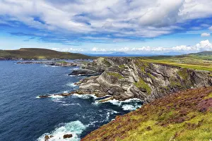 Atlantic Ocean Ireland Prints: Rugged cliffs overlooking the Atlantic Ocean