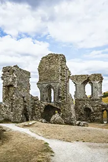 Prints of Ruins of Corfe Castle, Wareham, Dorset, England, United Kingdom Wareham Prints: Ruins of Corfe Castle Print, Dorset, England