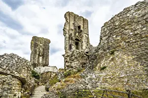 Prints of Ruins of Corfe Castle, Wareham, Dorset, England, United Kingdom Wareham Prints: Ruins of Corfe Castle, Wareham Print, Dorset, England
