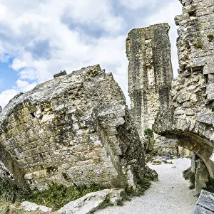 Prints of Ruins of Corfe Castle, Wareham, Dorset, England, United Kingdom Wareham Prints: Ruins of Corfe Castle Print, Dorset, England