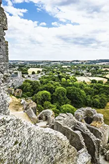 Corfe Castle Ruins Prints: Ruins of Corfe Castle, Wareham