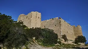 Kritinia Castle Rhodes Prints: Ruins of a large castle complex