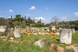 Temple Of Hephaestus Prints: Ruins and Temple of Hephaestus