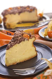 Baked Goods Photography Prints: Rustic cheesecake