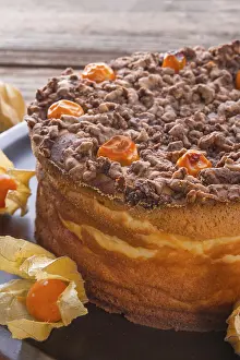 Dairy Product Photography Prints: Rustic cheesecake