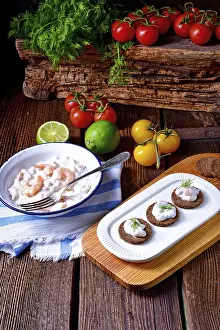 Framed Print : Rustic Crab Salad Print