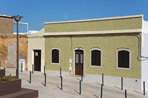 Ceramic Tile Decoration Prints: Rustic house with green facade