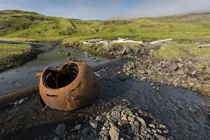 Second World War History Prints: Rusting bomb from the second world war