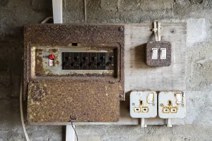 Rusty Control Panel Print, Gibraltar