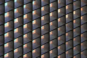 Empty German Landscape Photo Prints: Rusty grid, background picture