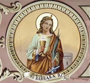 Eastern European Christianity Prints: Saint Barbara