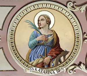 Eastern European Christianity Prints: Saint Catherine