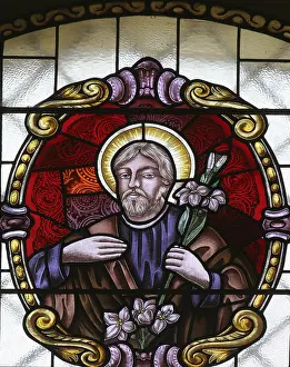 Lead Glass Window Architecture Prints: Saint Joseph