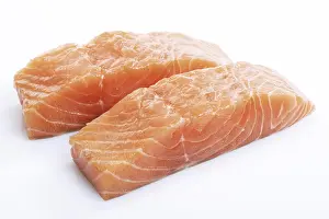 Natural Food Photography Prints: Two salmon filets