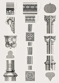 UNESCO World Heritage Sites England Prints: Sample of sculpture from St Stephen's Chapel