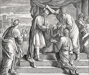 Middle East Cultural Heritage Prints: Samuel Anoints David, Old Testament