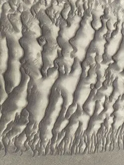 Skeleton Coast Aerial View Prints: Sand patterns in the Namib Desert