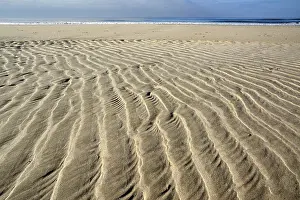 Deserted Danish Beach Prints: Sand ripple patterns on the beach