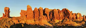 Sandstone Formations Prints: Sandstone formations at sunset