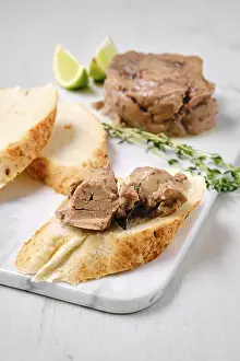 Healthy Seafood Option Prints: Sandwich with cod liver