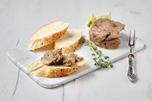 Gourmet Fish Dish Prints: Sandwich with cod liver