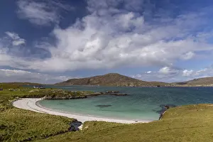 Deserted Beaches UK Prints: Sandy beach beach in the strait