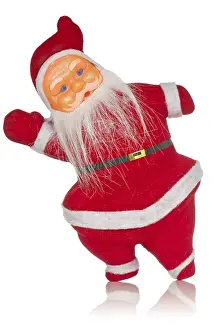 White Background Christmas Prints: Santa Claus with reflection on white background