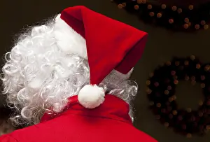 Red Santa Hat Prints: Santa, viewed from behind
