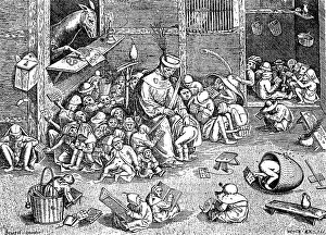 British Educational Institution Prints: Satirical representation of a school scene
