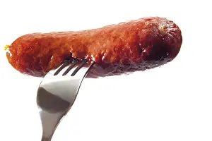 Cutout Image Prints: Sausage on a fork