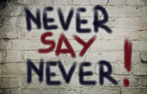 Symbolic Communication Image Prints: Never Say Never Concept