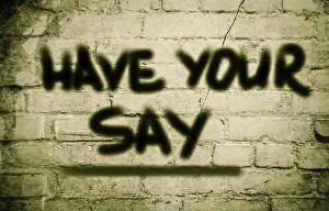 Empty Landscape Photo Prints: Have Your Say Concept