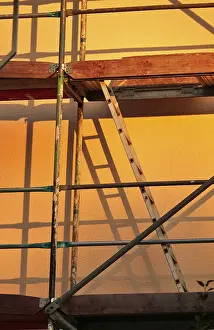 No People Construction Area Prints: Scaffolding, Germany