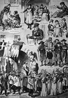 German Holiday Traditions Prints: Scenes from the Passion Week in Munich
