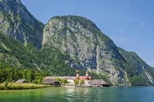 Bavarian Alps Landscape Prints: Scenic view of St
