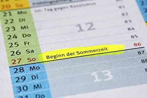 German Federal Republic Timetable Prints: Schedule, start of summer time, Germany