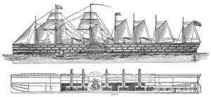 SS Great Eastern Ironclad Shipbuilding Print