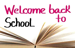 Deserted School Prints: Back to school background