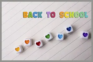 Empty Classroom Photo Prints: Back to school wording as educational concept