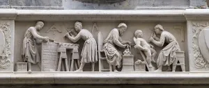 Urban Architecture Photography Prints: Detail of the sculptors and architects at work