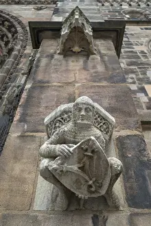 Middle Franconia Church Building Prints: Sculpture of a console at the Gothic Lorenzkirche