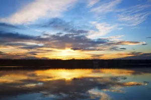 Setting Sun Scene Prints: Sea Sunset