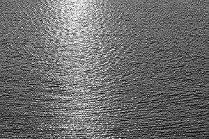 German Black And White Photography Prints: Sea surface with small waves and light reflections