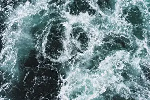 Stormy Sea Waves Prints: Top Down over sea waves at storm