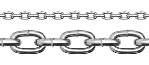 Plain Colored Background Prints: Seamless chains isolated on white background