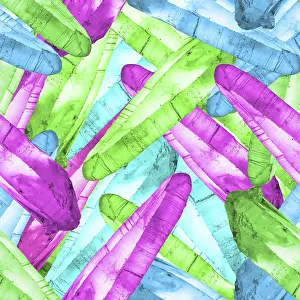 Multicoloured Rock Formations Prints: Seamless pattern. Multicolored crystals of quartz