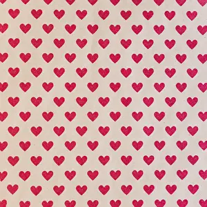 Symbolic Heart Shape Image Prints: Seamless pattern with red hearts