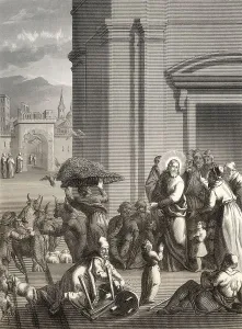New Testament Scene Prints: The second cleansing of the Temple