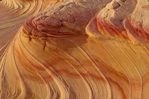 US American Desert Scenery Prints: The Second Wave, dramatic sandstone formation with undulating patterns and intense shades of red