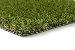 Artificial Turf Grass Prints: Section of artificial turf grass on white background